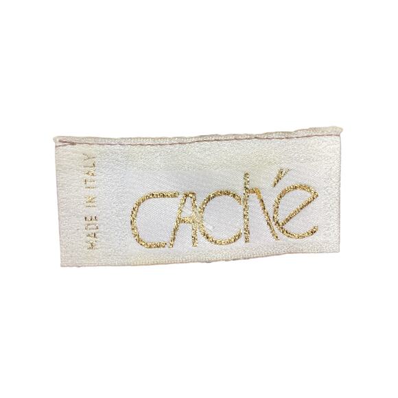 Vintage Caché Top Women’s Size L 100% Rayon 3/4 Sleeve Made In Italy Brown &Gold - Picture 5 of 5